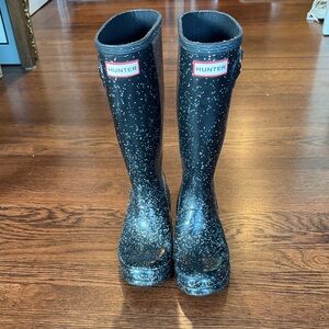 🌈 ✨Tall Hunter Boots Perfect Condition! Rainbow Speckled